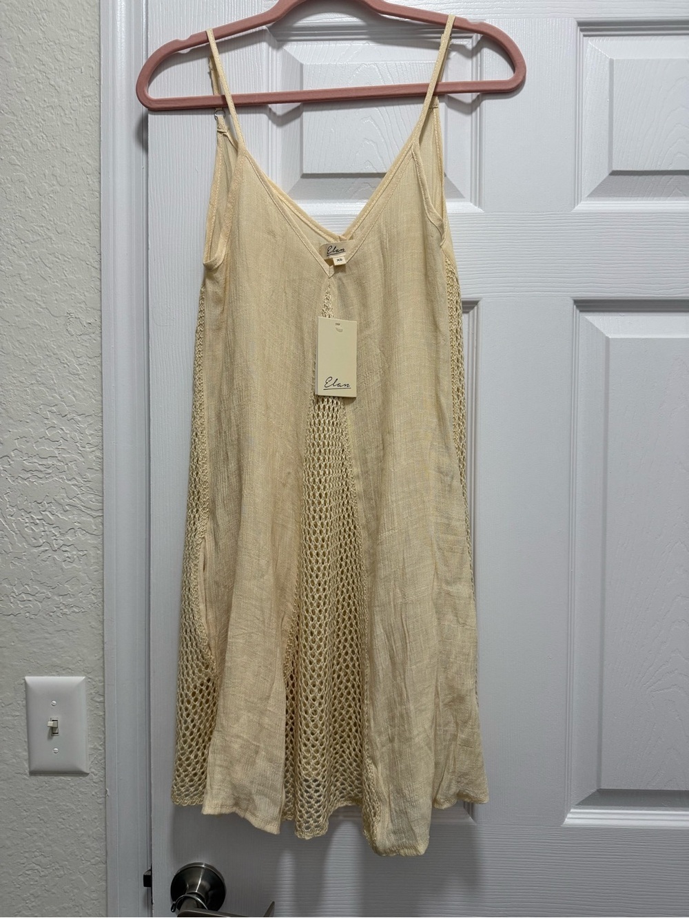 Elan open stitch sleeveless cover up dress resort wear
